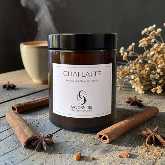 Bougie végétale parfumée "Chaï Latte"