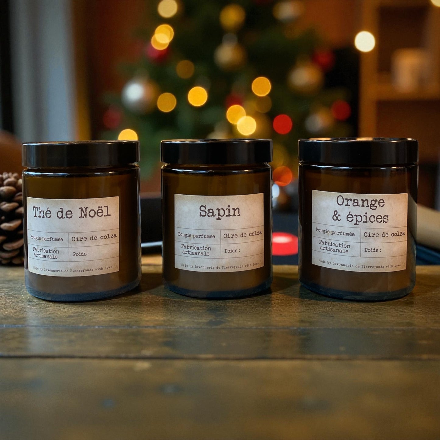Coffret 3 bougies "Senteurs de Noël"