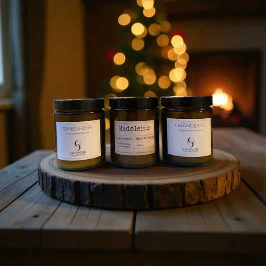 Coffret 3 bougies "Goûter de Noël"