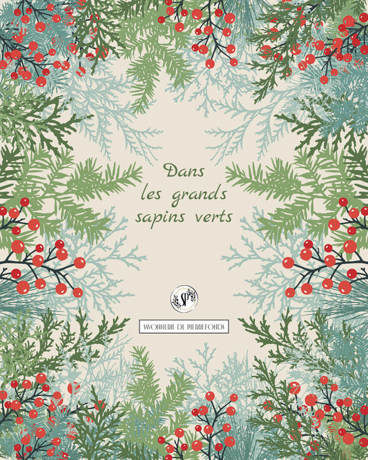 Torchon de cuisine "Dans les grands sapins verts"