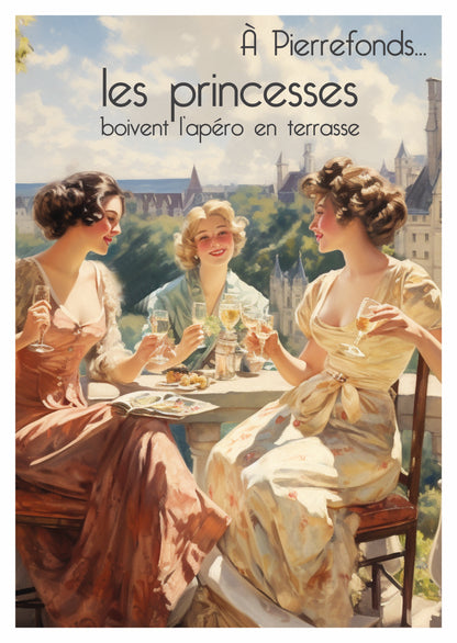 Carte postale "L'apéro des princesses"