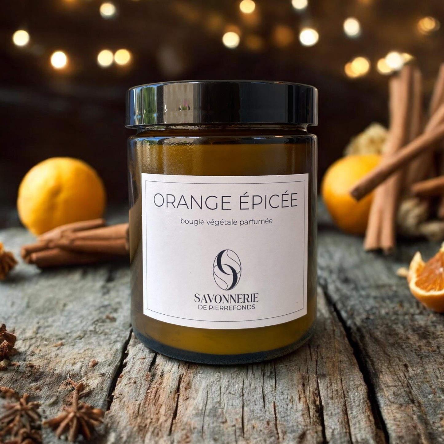 Bougie végétale parfumée "Orange & Épices"