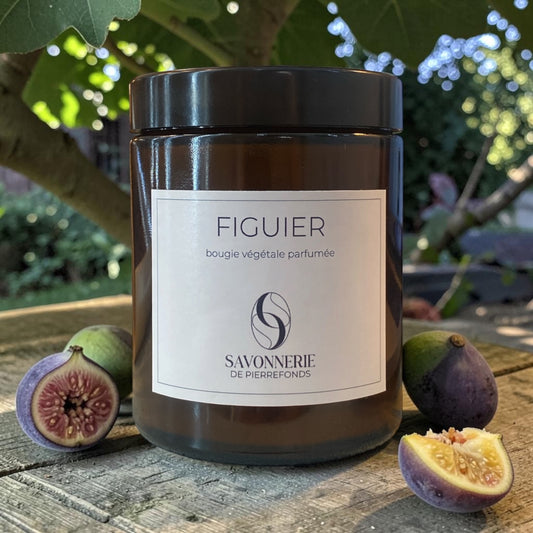 Bougie végétale parfumée "Feuilles de figuier"