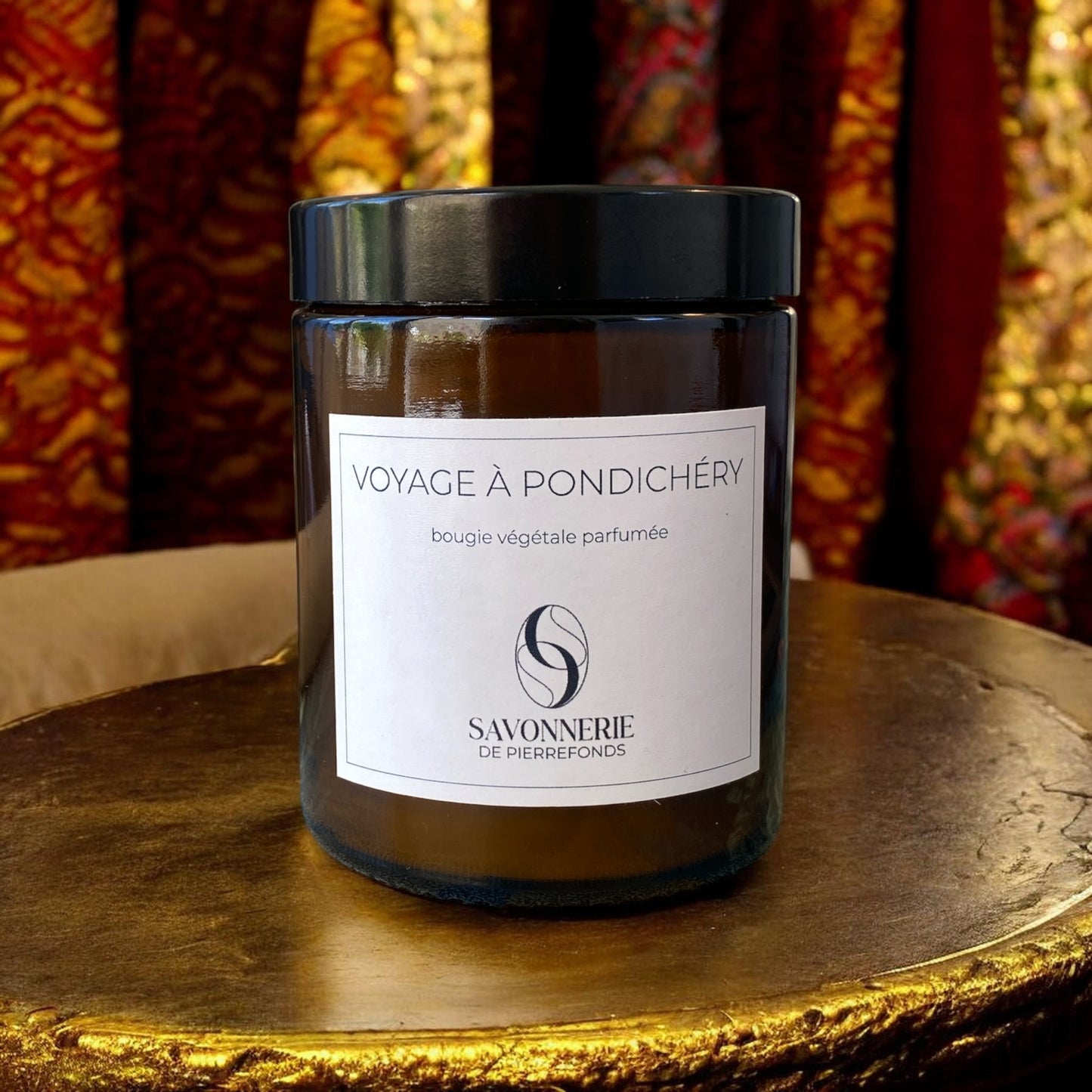 Bougie végétale parfumée "Voyage à Pondichéry"