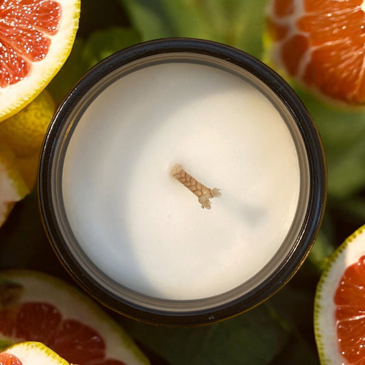 Bougie végétale parfumée "Pamplemousse"