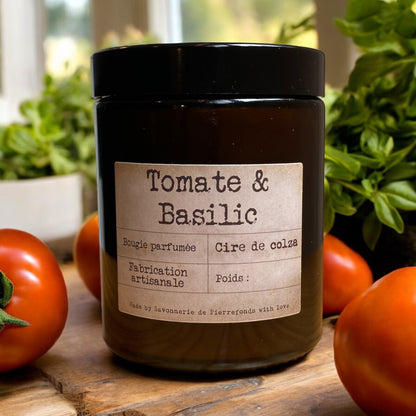 Bougie végétale parfumée "Tomate Basilic"