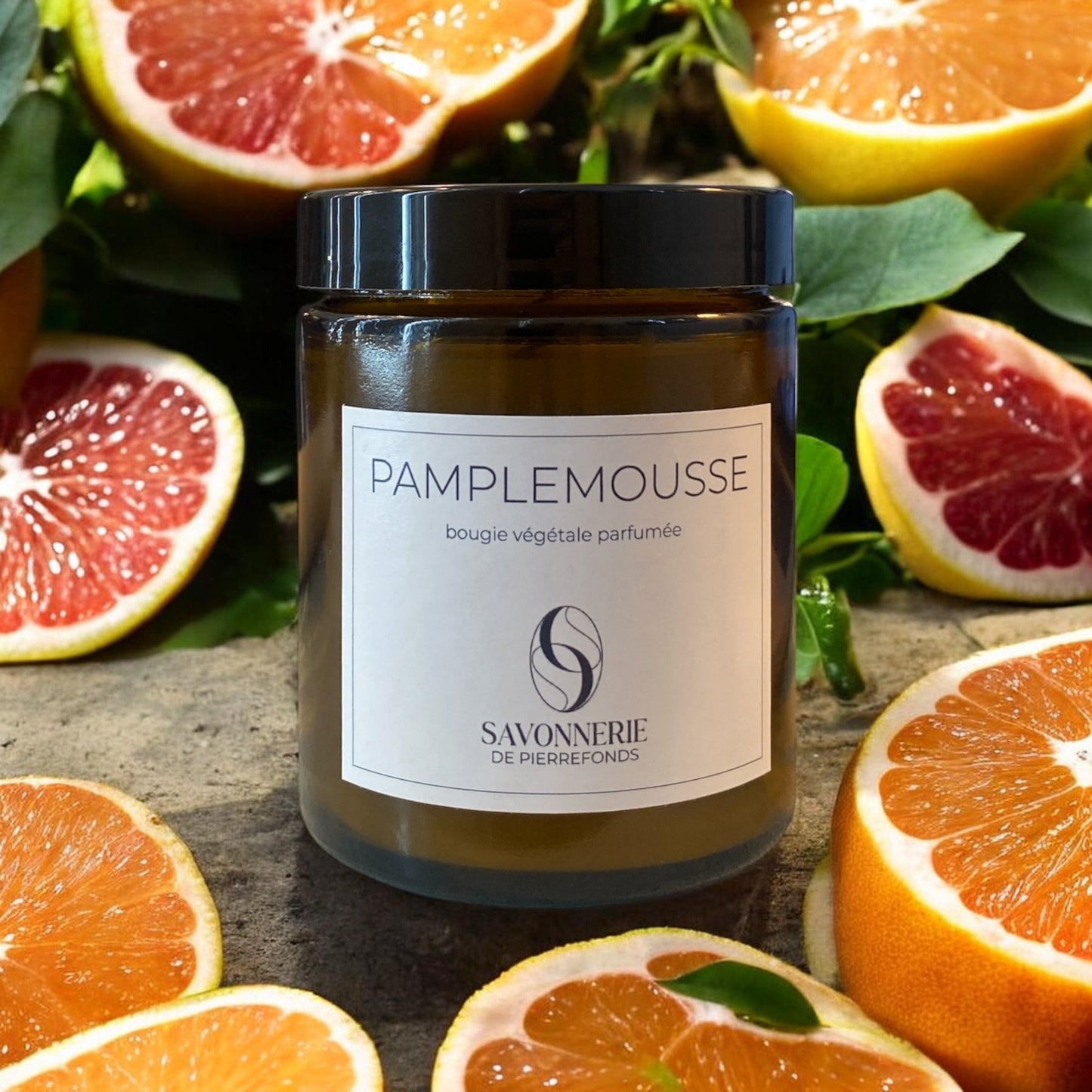 Bougie végétale parfumée "Pamplemousse"