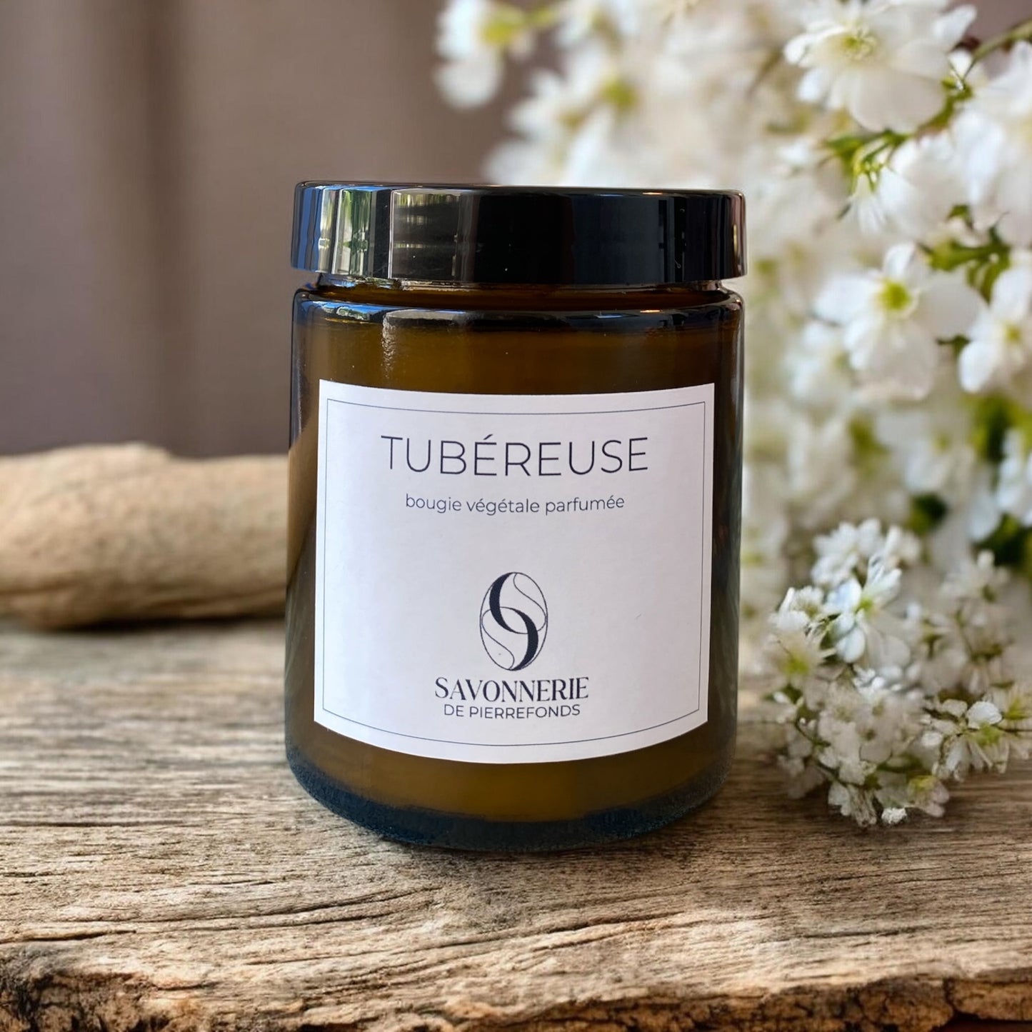 Bougie végétale parfumée "Tubéreuse"