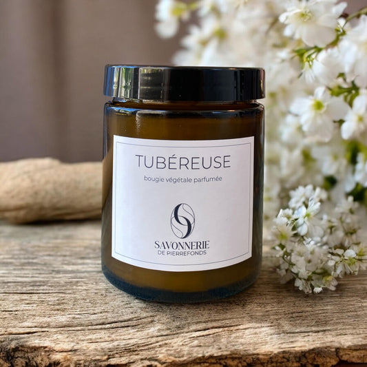 Bougie végétale parfumée "Tubéreuse"