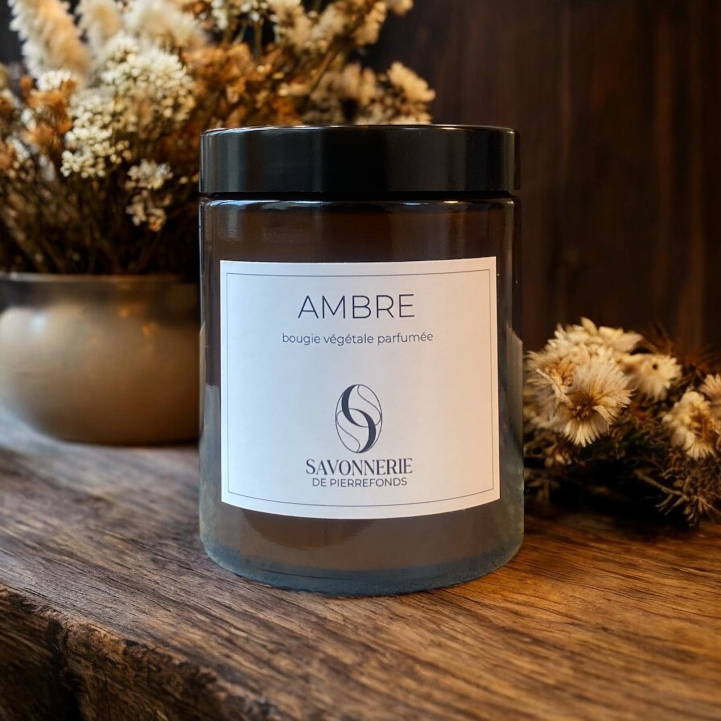 Bougie végétale parfumée "Ambre"