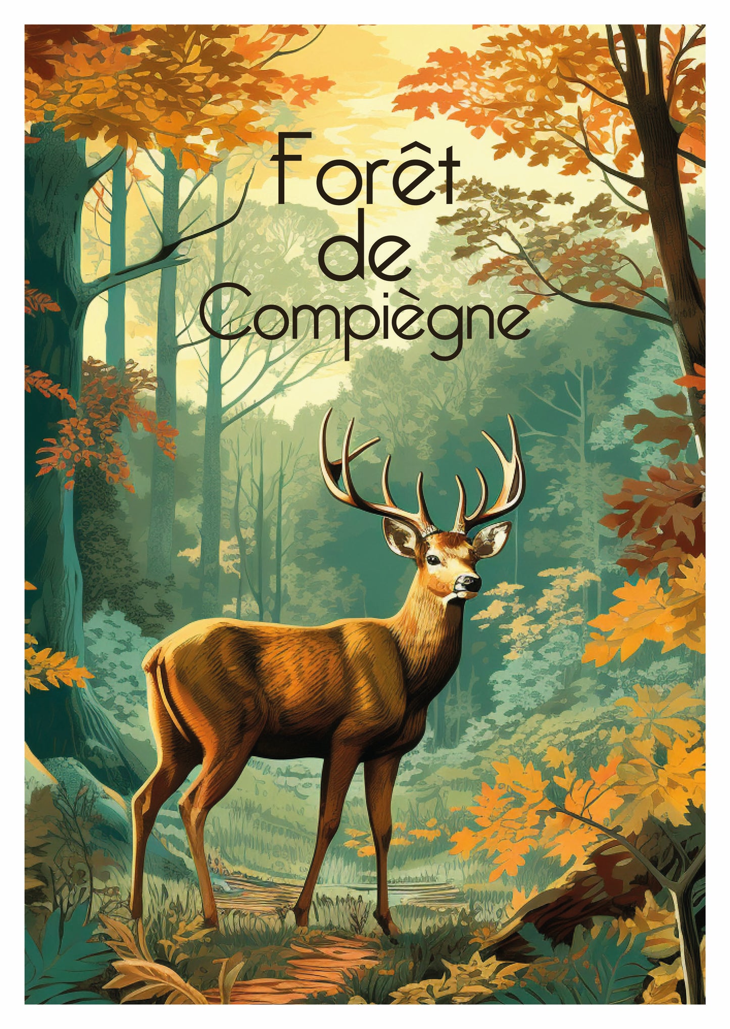 Carte postale "Forêt de Compiègne"