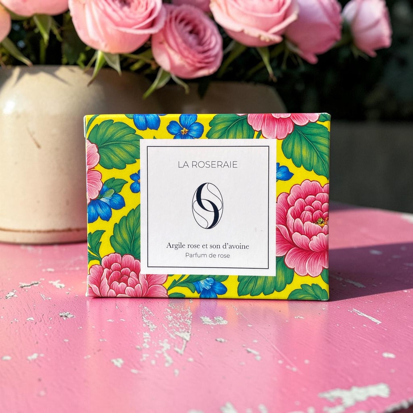 Savon Surgras "La Roseraie" Argile rose et Son d'avoine