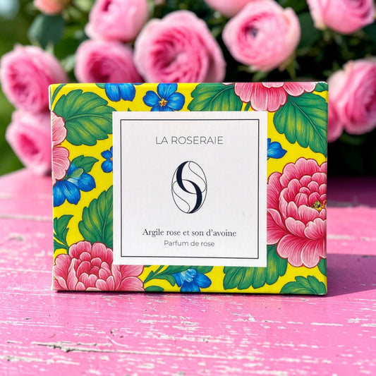 Savon Surgras "La Roseraie" Argile rose et Son d'avoine