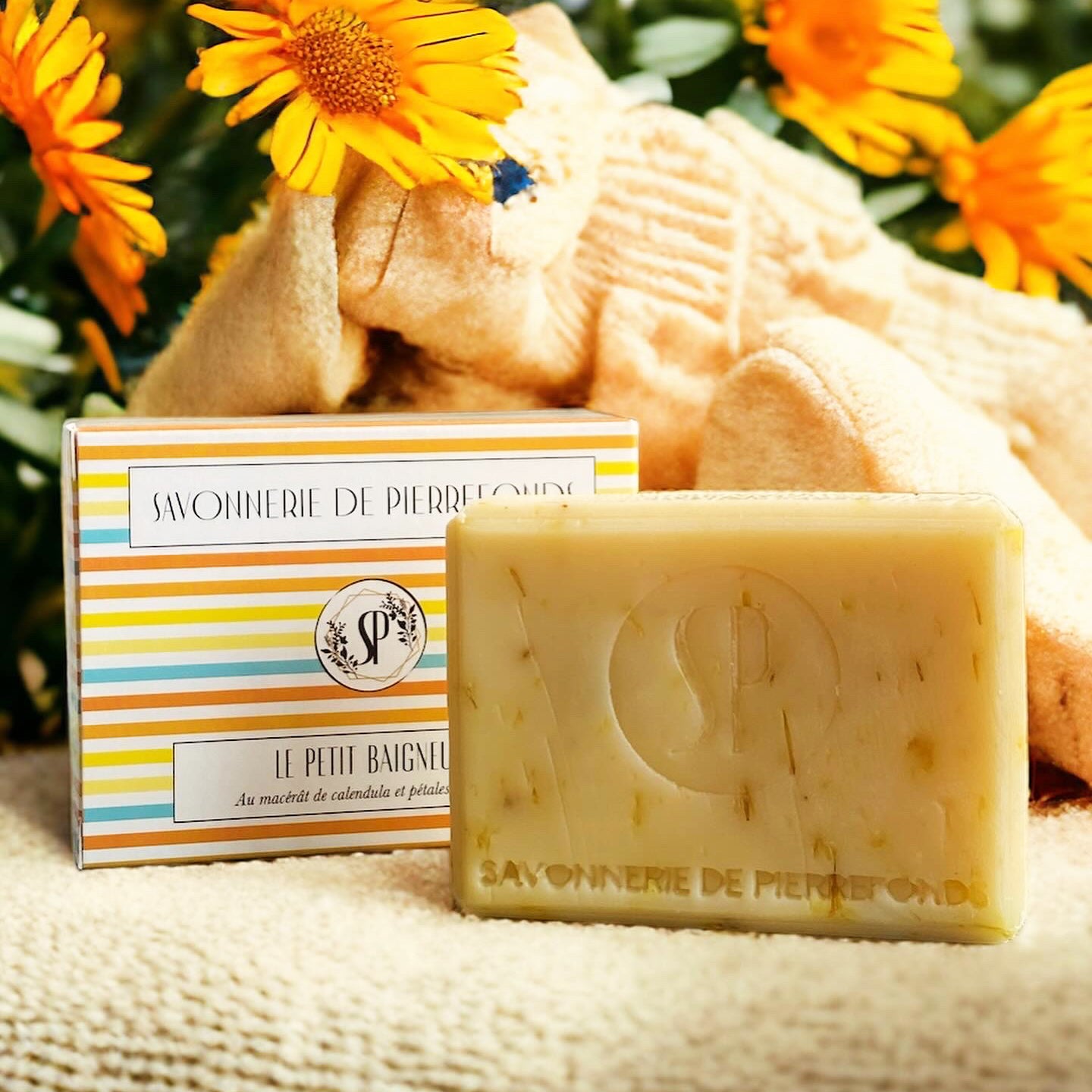 Savon Surgras "Le petit baigneur" Calendula et Mimosa