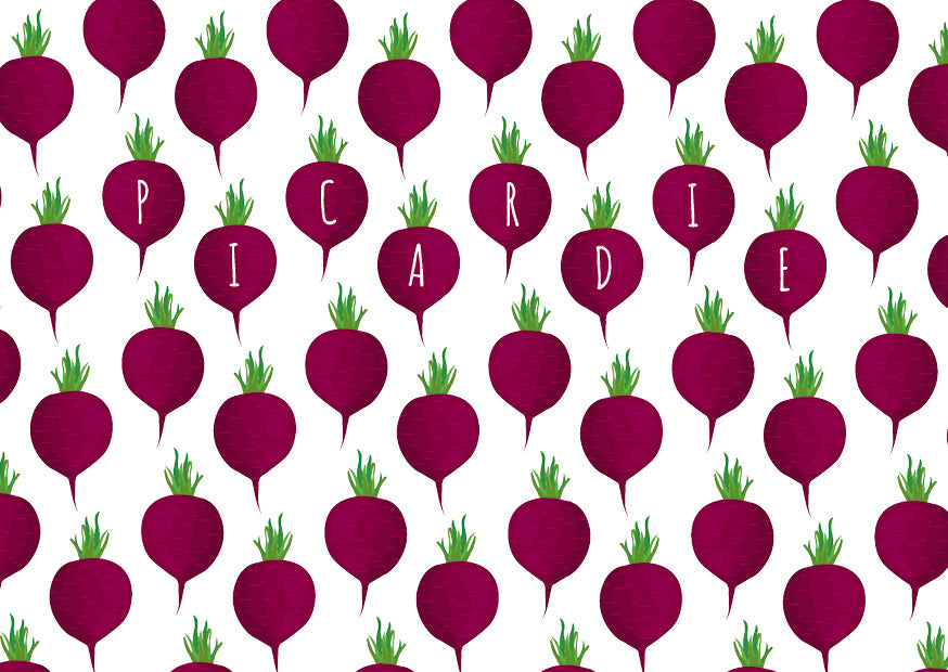 Postcard "Picardy beets"